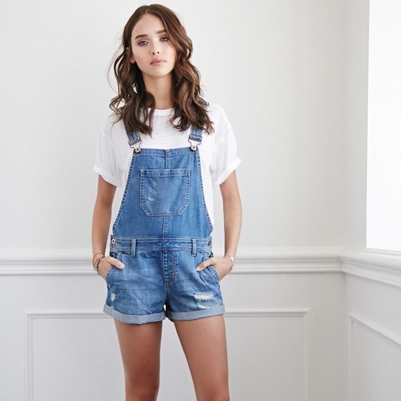 forever 21 jean overalls